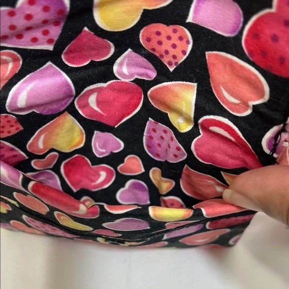 Handmade Colorful Heart Pattern Change Purse with Wristlet - Picture 7 of 8